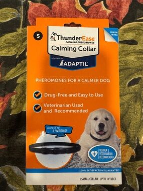 ThunderEase Powered by ADAPTIL Calming Pheromone Collar for Dogs, Small